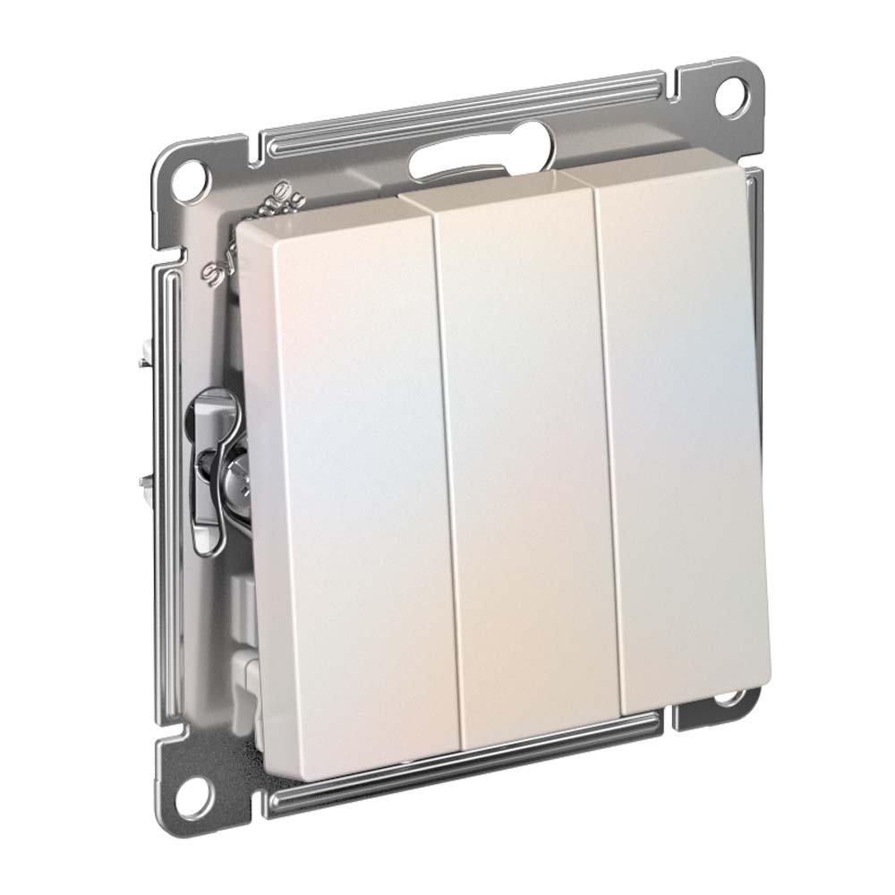 Выключатель 3кл схема 1+1+1 10АХ (жемчуг) ATLASDESIGN SE