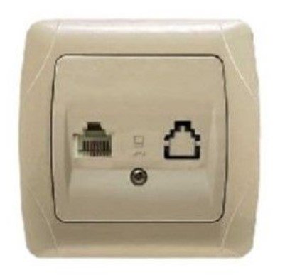 Розетка СУ 1м компьютерная (бронза) Carmen VI-KO