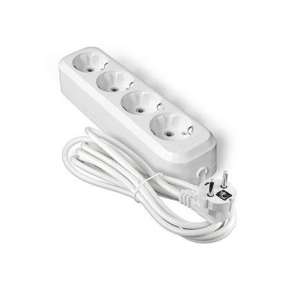 Удлинитель 4 гнезда с з/к 10.0м (белый) Премиум UNIVersal