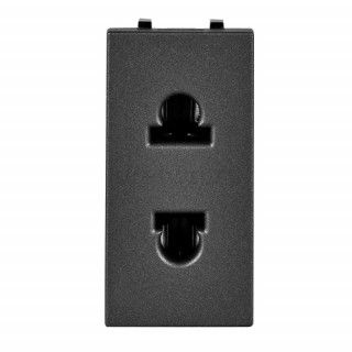 Розетка 1-модульная без заземления смешанная в сборе N2135 AN (антрацит) Zenit ABB