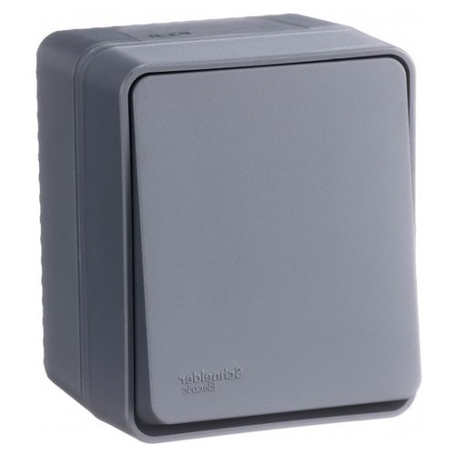 Выключатель ОУ 1кл 10АХ IP54 (антрацит) AtlasDesign Profi54 SE