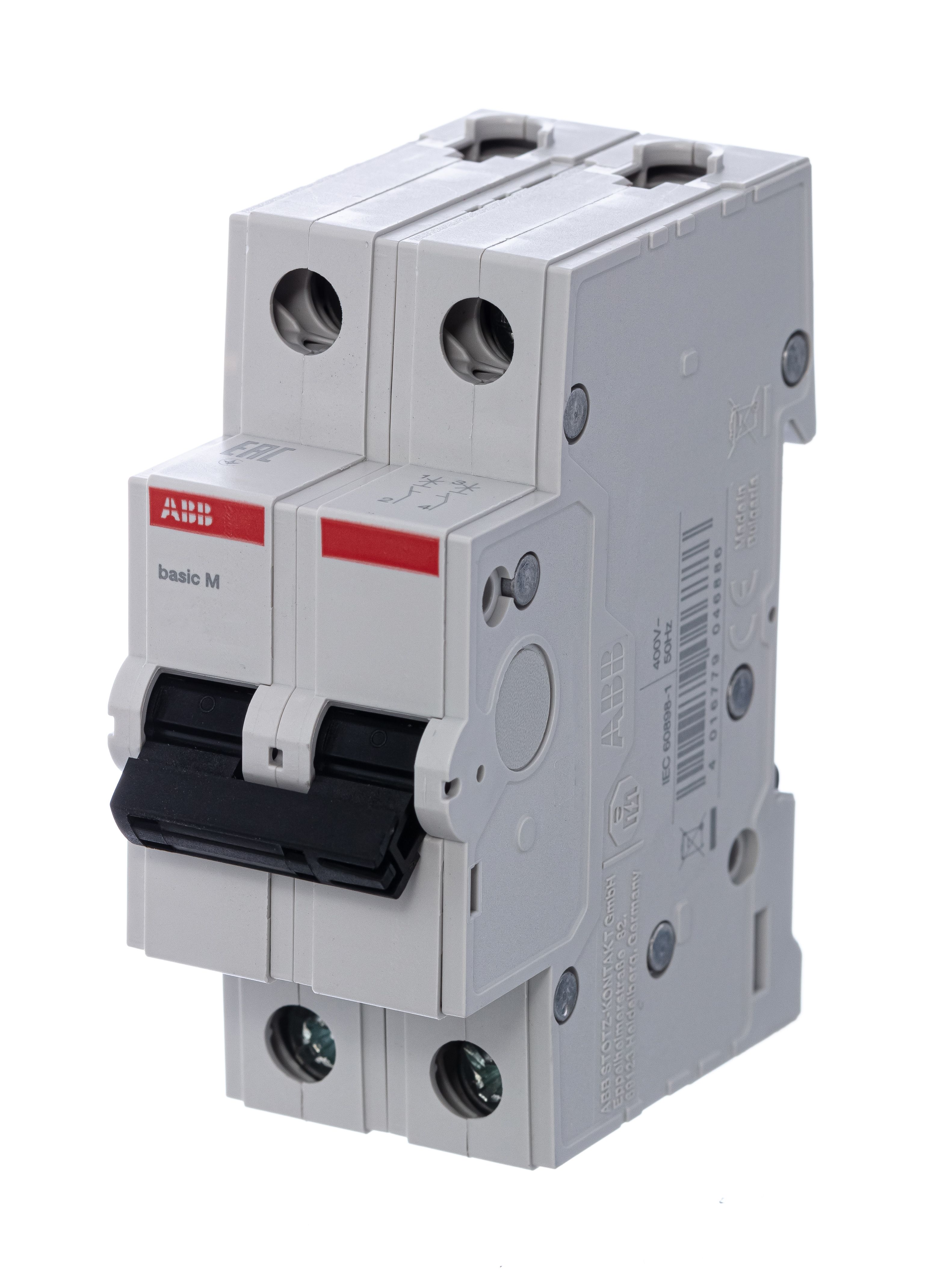 Автоматический выключатель 2п C20 4.5кА Basic M BMS412C20 ABB (2CDS642041R0204)