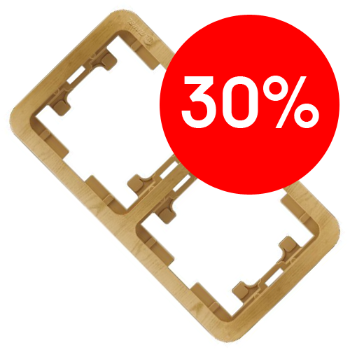 Рамка 2 поста вертикальная (дуб) Mimoza star Mese MAKEL Уценка