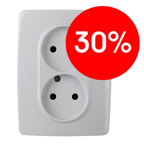 Розетка 2-я 2P 16A (белый) Эра12 ЭРА (12-2107-01)