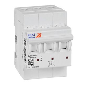Автоматический выключатель 3п C50 4.5кА OptiDin BM63 КЭАЗ 326817 