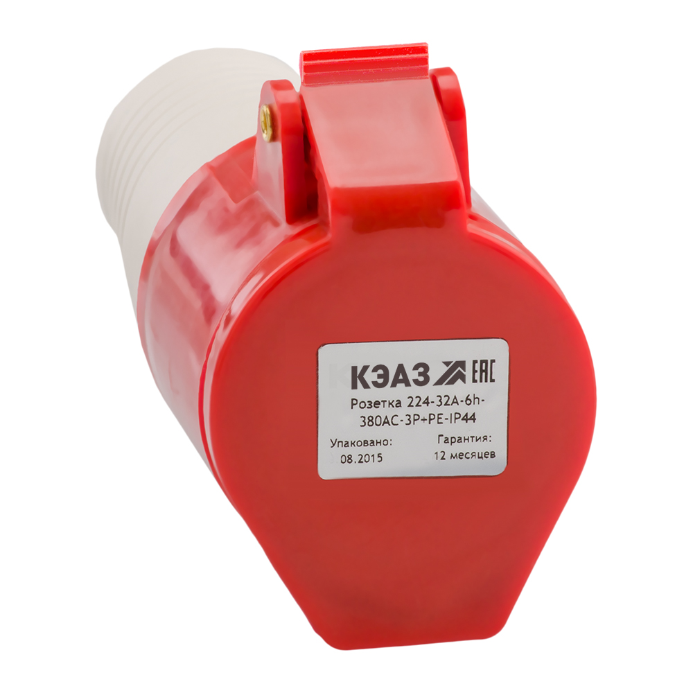 Розетка 214-16А-6h-380AC-3P+PE-IP44 кабельная КЭАЗ