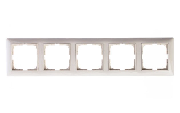 Рамка 5 постов 2515-92 (слоновая кость) Basic 55 ABB (1725-0-1488)