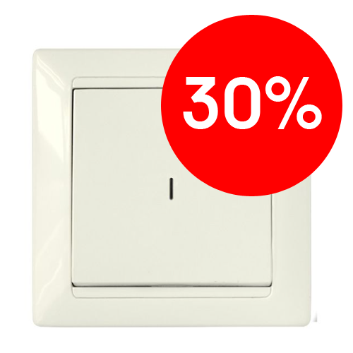 Выключатель СУ 1кл с подсветкой (бежевый) СТИЛЬ BYLECTRICA