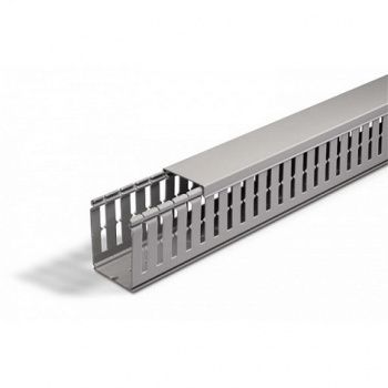 Кабель-канал перфорированный 60х80мм 8/12 (серый) 05087 ABB 1м