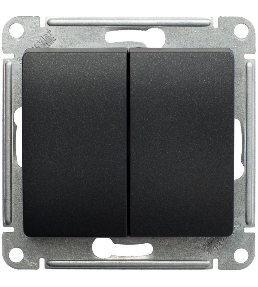 Переключатель 2кл схема 6 10AX (антрацит) GLOSSA SE