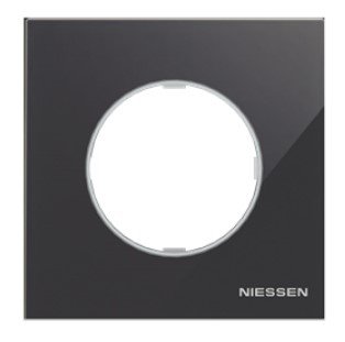 NIE 8671 CN Рамка 1 пост серия SKY Moon (черное стекло) АВВ