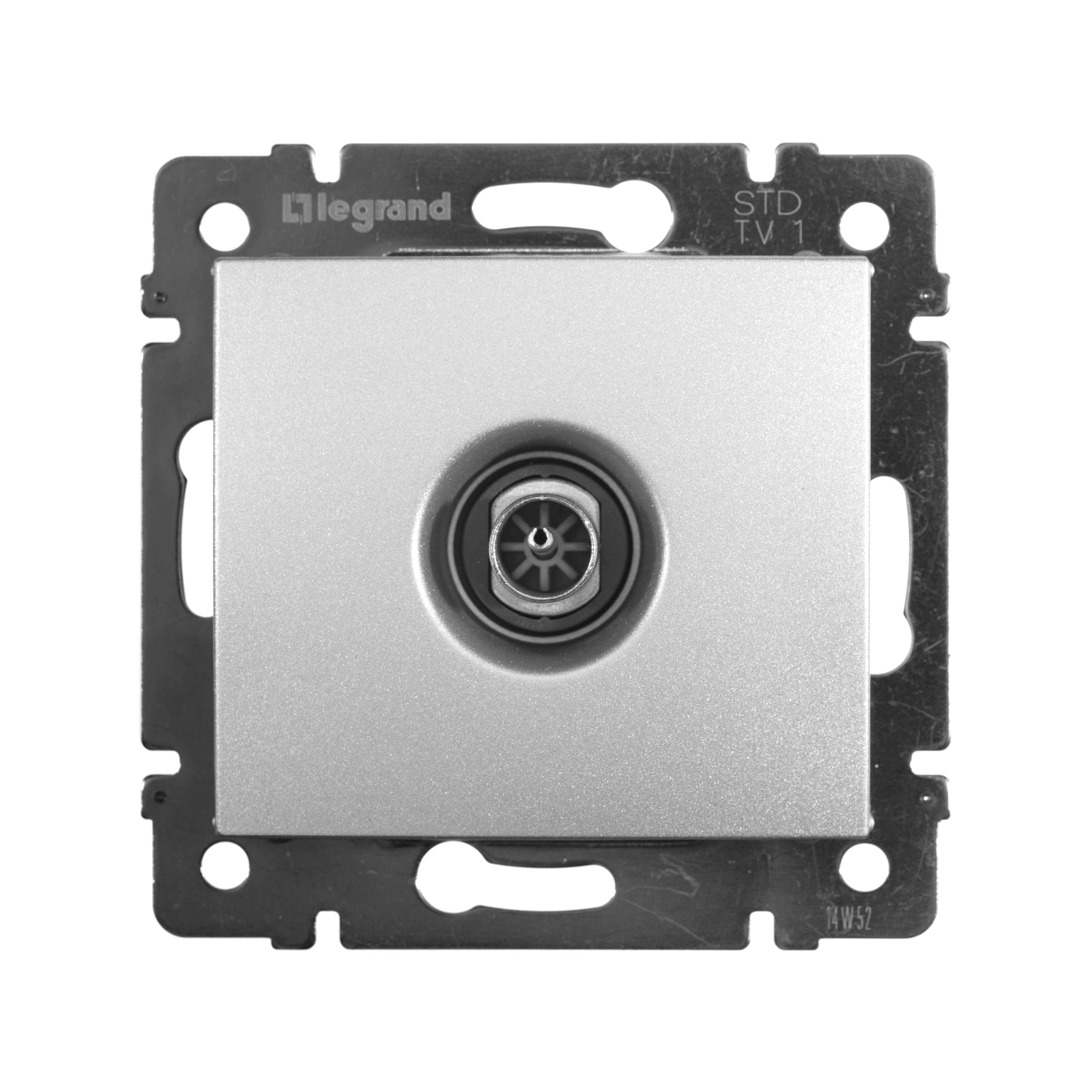 Розетка TV-1 звезда 1.5дБ 2400МГц (алюминий) Valena Classic Legrand (770129)