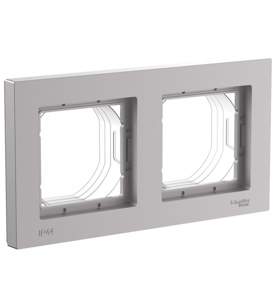 Рамка 2 поста IP44 (алюминий) ATLASDESIGN AQUA SE
