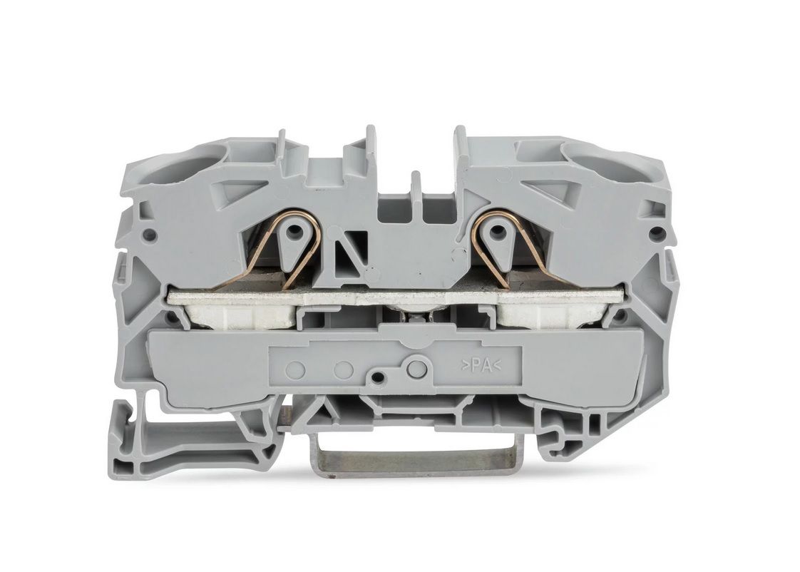 Купить клемма 2-проводная проходная пружинная 16мм2 (серый) wago (2016 ...