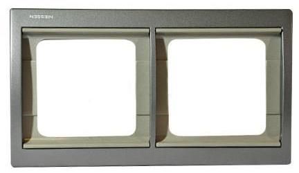 NIE 8472 AL Рамка 2 поста вертикальная (полированная сталь) Olas АВВ