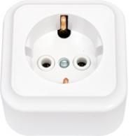 Розетка ОУ с заземлением (белый) Пралеска BYLECTRICA