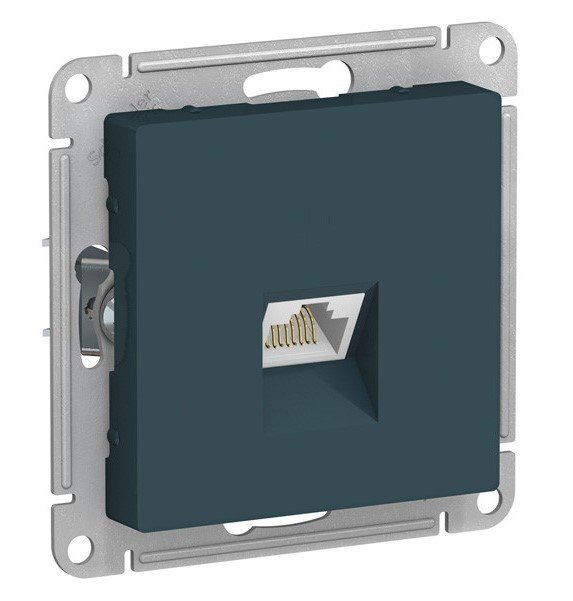 Розетка 1-я компьютерная RJ45 кат. 5Е (изумруд) ATLASDESIGN SE