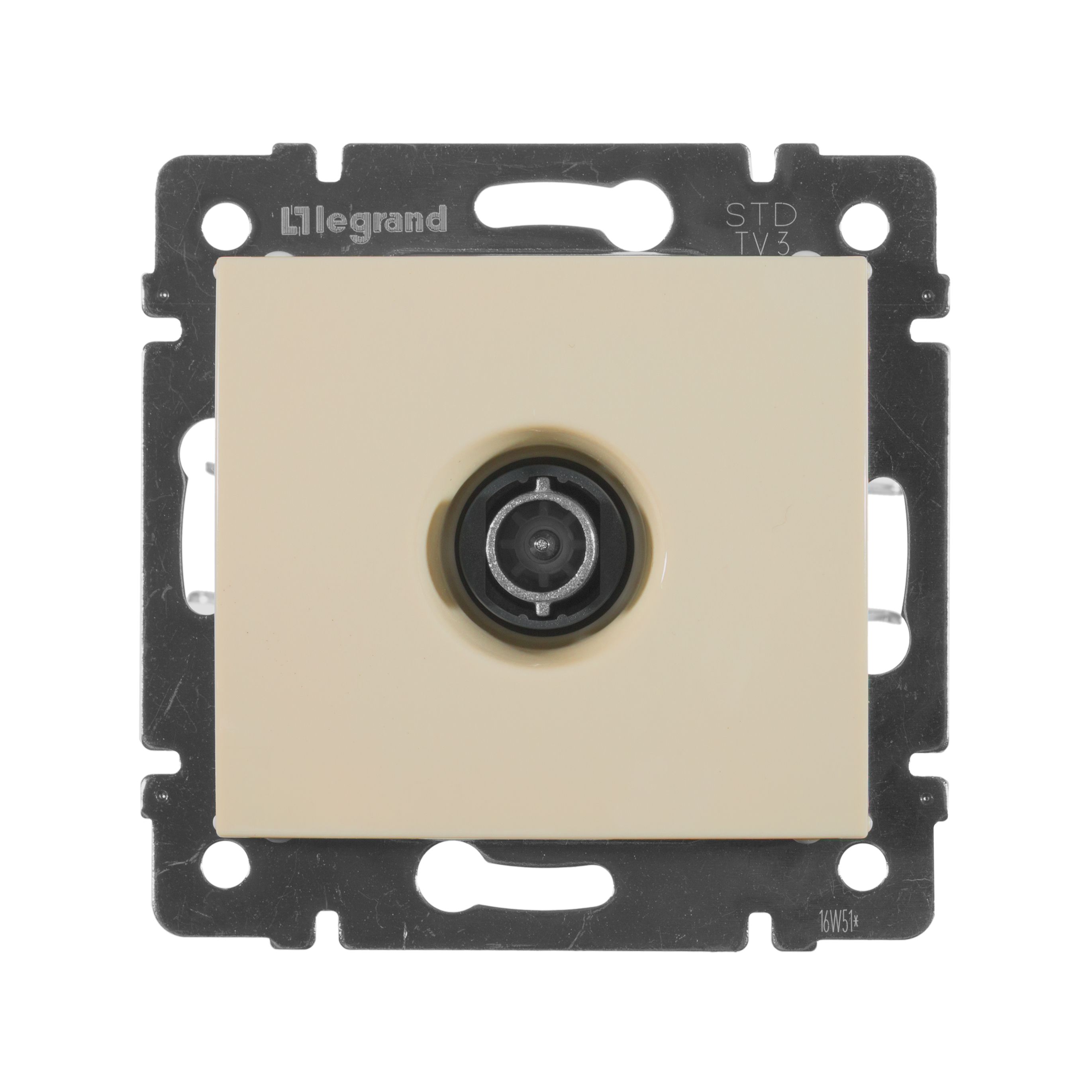 Розетка TV-3 проходная 14дБ 2400МГц (слоновая кость) Valena Classic Legrand (774331)