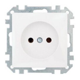 Розетка СУ без заземления (белый) СТИЛЬ BYLECTRICA