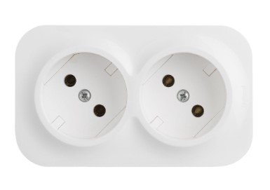 Розеточный блок с предварительным подключением 2x2К без шторок (белый) IP20 Quteo (новый механизм) Legrand/Daccord (7822