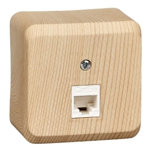 Розетка ОУ PC RJ45 категория 5е (сосна) ЭТЮД SE