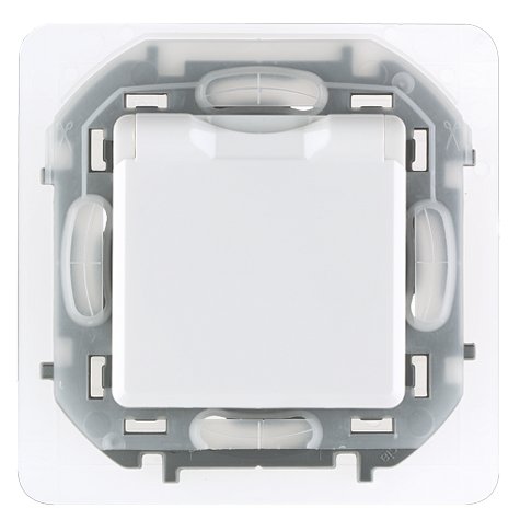 Розетка 2К+З с защитными шторками. с крышкой немецкий стандарт IP44 (белый) INSPIRIA Legrand/Daccord (673740)