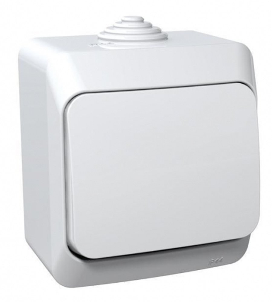 Выключатель ОУ 1кл IP44 (белый) ЭТЮД SE