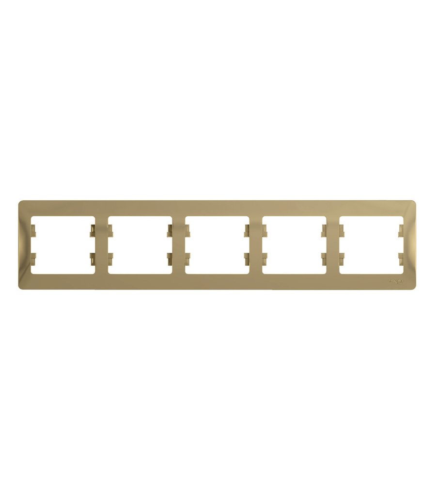 Рамка 5 постов горизонтальная (титан) GLOSSA SE