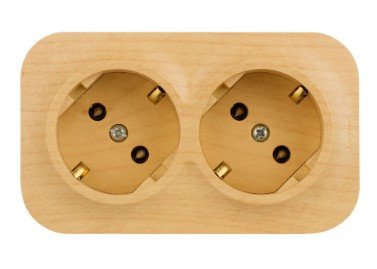 Розеточный блок с предварительным подключением 2x2К+З без шторок (сосна) IP20 Quteo (новый механизм) Legrand/Daccord (78