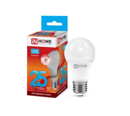 Лампа светодиодная ЛОН LED-A65-VC A60 25Вт 4000К 2380Лм Е27 IN HOME