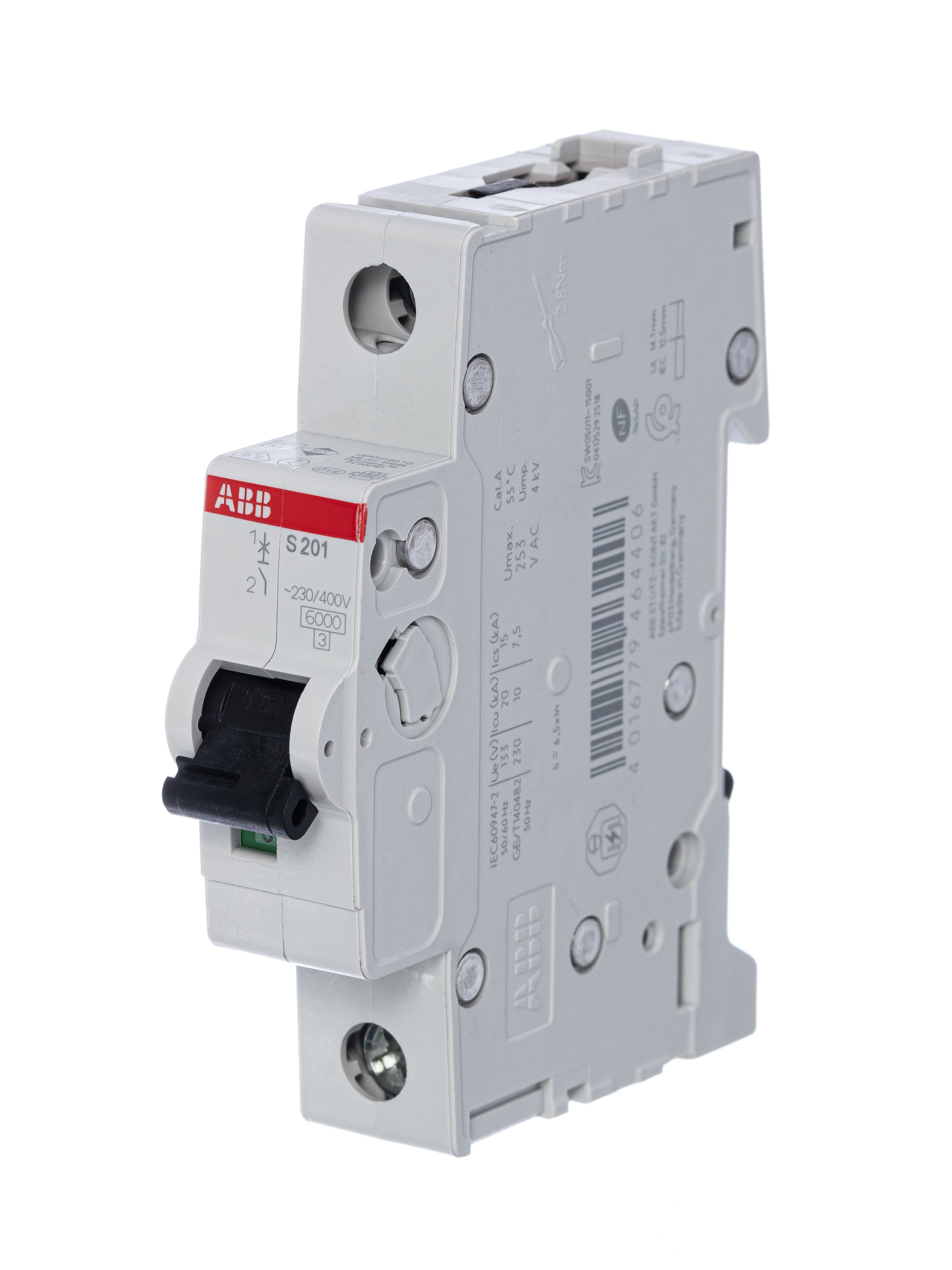 Автоматический выключатель 1п C20 6.0kA S201 ABB (2CDS251001R0204)