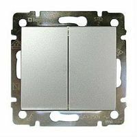 Выключатель 2кл (алюминий) Valena Classic Legrand/Daccord (770105)