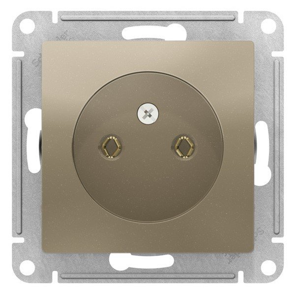 Розетка без заземления 16А (шампань) ATLASDESIGN SE