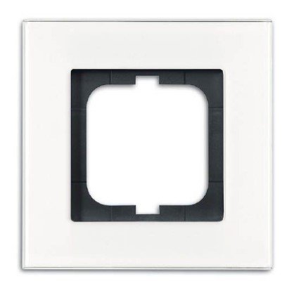 BJE 1754-0-4442 Рамка 1 пост CARAT (белое стекло) АВВ (1754-0-4442)