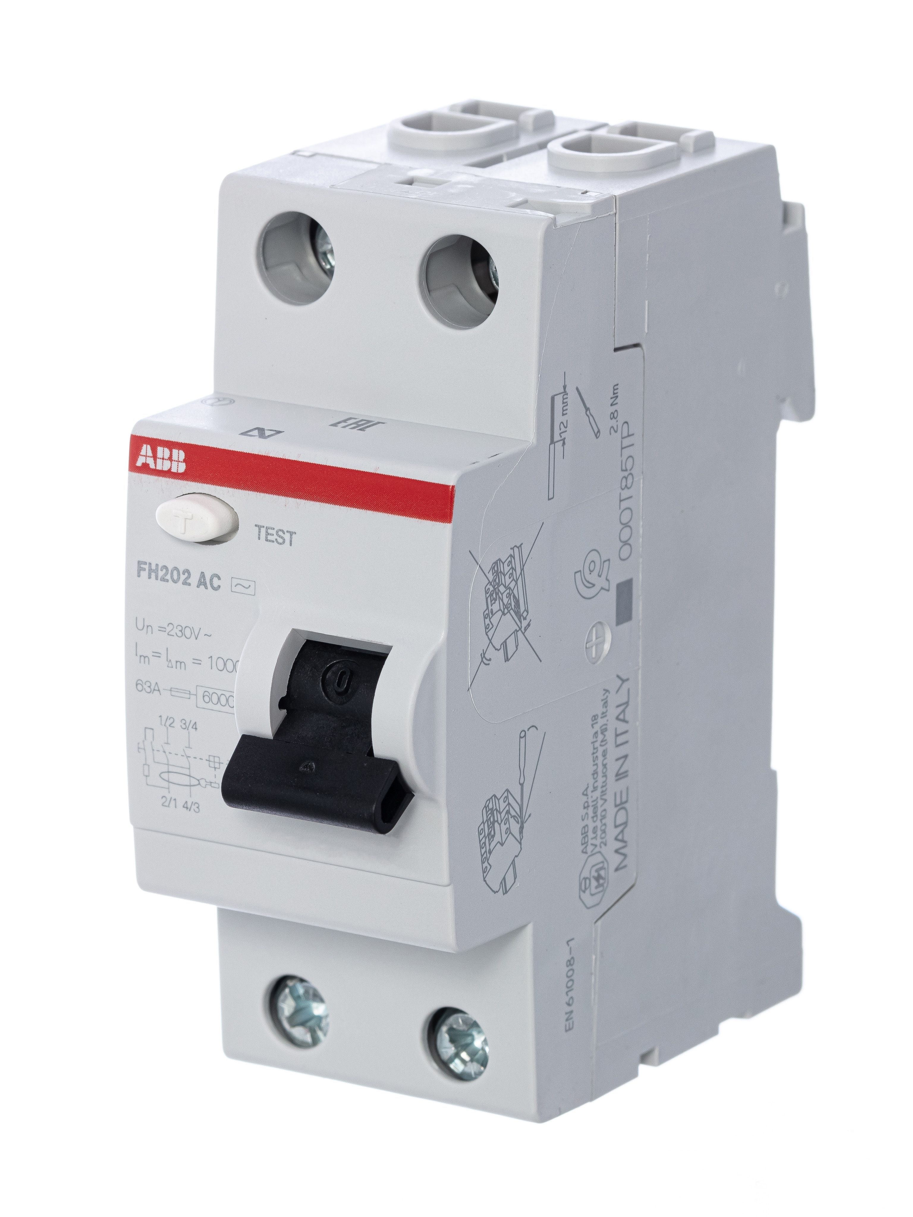 Устройство защитного отключения 2п 40А 300мА тип AC FH202 AC-40/0.3 ABB