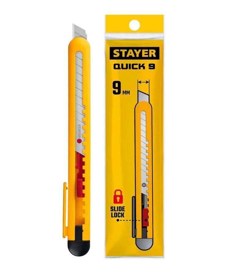 Нож из АБС пластика QUICK-9.9 мм (0901) STAYER 