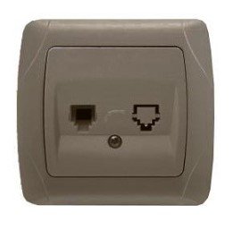 Розетка СУ TF (серебро) Carmen VI-KO