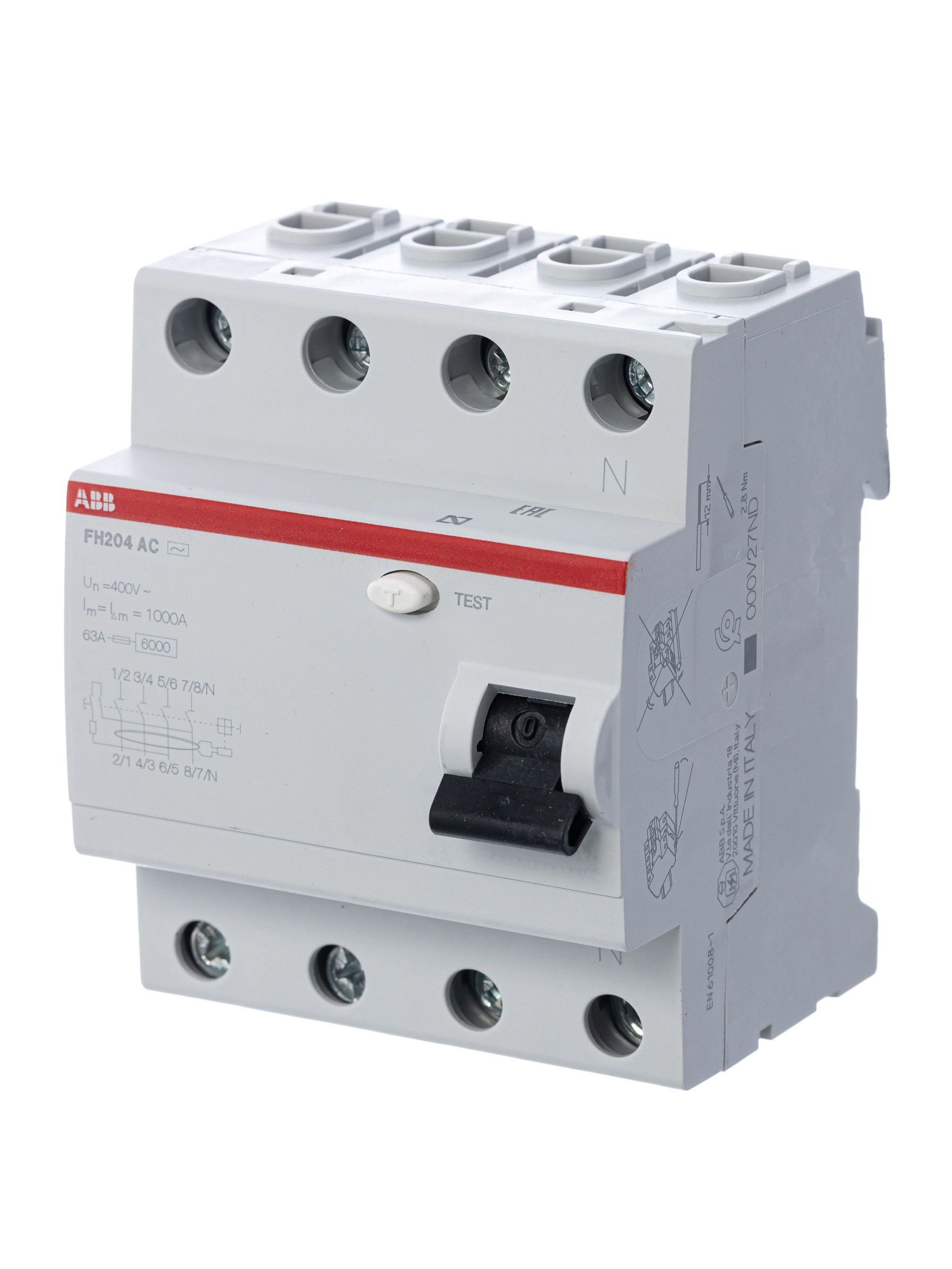 Устройство защитного отключения 4п 40А 30мА тип AC FH204 AC-40/0.03 ABB