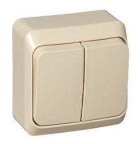 Выключатель ОУ 2кл (кремовый) ЭТЮД SE