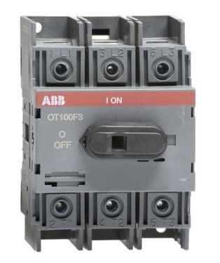 Рубильник 3п 100А ОТ100F3 на DIN-рейку или монтажную плату с резервной ручкой ABB (1SCA105004R1001)