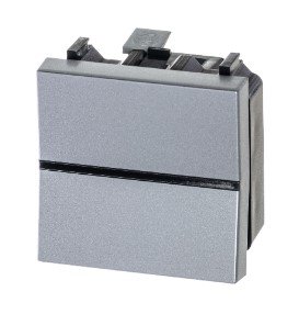 Механизм выключателя 1кл 2-модульный N2201 PL (серебристый) Zenit ABB