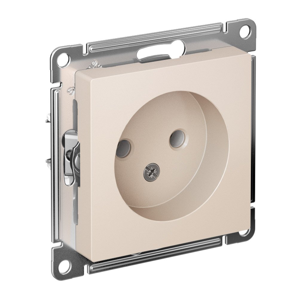 Розетка без заземления 16А (бежевый) ATLASDESIGN SE