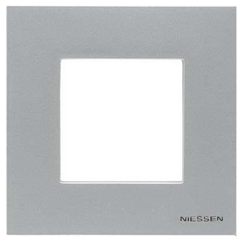 Рамка 1 пост 2-модульная N2271 PL (серебристый) Zenit ABB