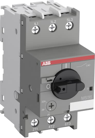 Автоматический выключатель для защиты двигателя 20.0A 10кА MS116 диапазон 16-20А ABB (1SAM250000R1013)