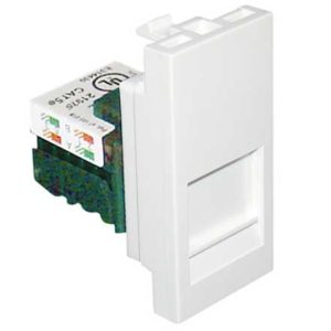 Адаптер с RJ-45 категория 5e UTP (22.5х45мм) (белый) Quadro45 EFAPEL