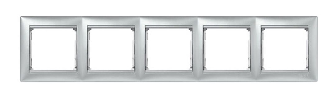 Рамка 5 постов горизонтальная (алюминий) Valena Classic Legrand (770155)