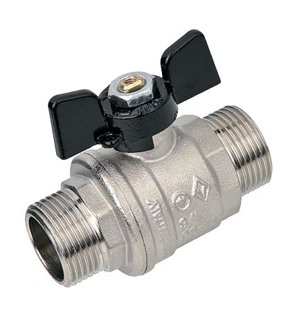 Кран шаровой 1/2 НР/НР усиленного типа (ручка бабочка) 327 серия Bugatti