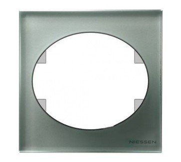 NIE 5571 СL Рамка 1 пост (стекло серебрянное) Tacto АВВ