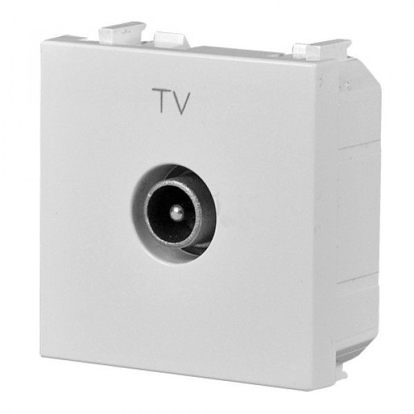 Розетка TV 2-модульная простая N2250.7 BL (альпийский белый) Zenit ABB