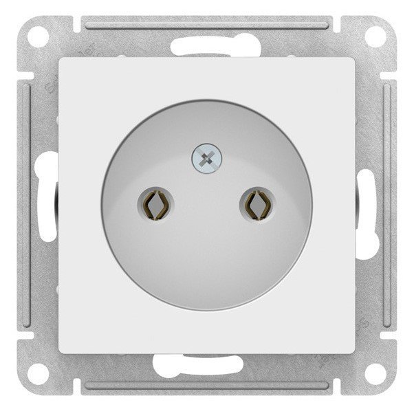 Розетка без заземления 16А (белый) ATLASDESIGN SE